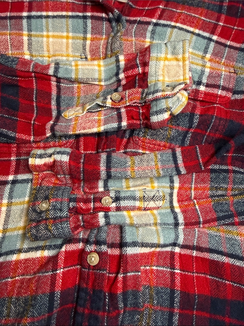 American Eagle Outfitters Amazingly Soft Classic Fit Red Plaid Flannel - Picture 8 of 10